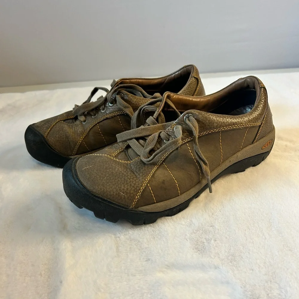 KEEN Austin Brown Leather Shoes Men’s 10 Comfort Casual Hiking
